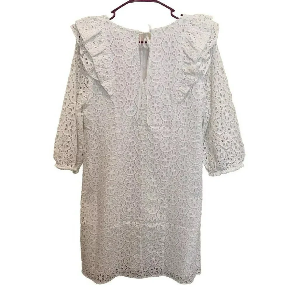 Lilly Pulitzer Dress White Size Large NWT $218 Resort Lace Embroidered Bride - Picture 5 of 11